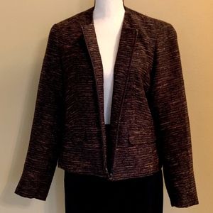 Coldwater Creek Collarless Zip Blazer